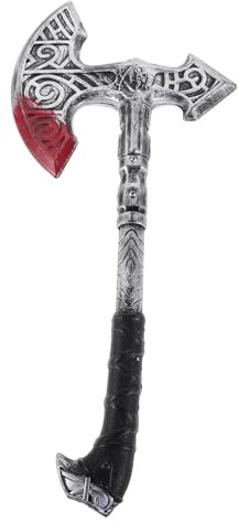 Viking Axe Prop,Plastic Toy Axe Viking Costume Accessories,Halloween Pirate Axe Cosplay Party (1PCS C)