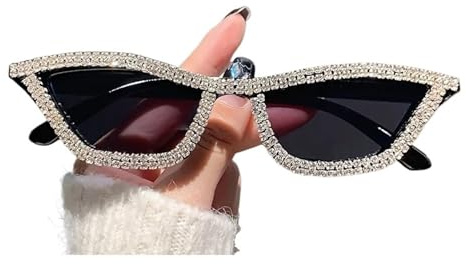 ZIHDKE 6 Stück Strass-Sonnenbrillen, Party-Brillen, Cat-Eye-Brillen for Damen und Herren FüR Party(Color 2)