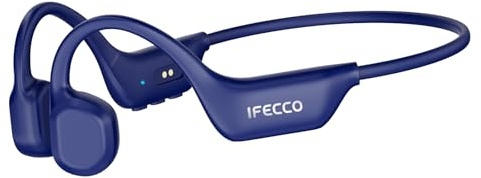 IFECCO Auriculares Conducción Osea Bluetooth 6.0 – Cascos Conduccion Osea Inalambricos con Micrófono,IP67 Resistente al Agua Auriculares Oseos para Running Ciclismo Fitness