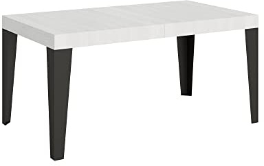 Itamoby Ausziehtisch 160/244 x 80 cm Flame weiß Esche Beine anthrazit