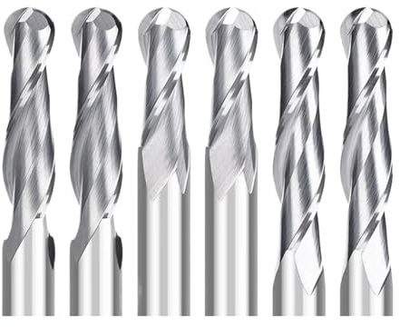1 pièces 2 Flûte Boule Nez Fraise Tige CNC Gravure Peu Carbure Bois(1.0x4mm)