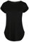 Fashion Star Womens Plain Stretchy Curved Hem Jersey T-Shirt Black Plus Size (UK 20/22)