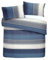 Fusion - Betley Klassisches Bettwäsche-Set mit Breiten Streifen, Blau, Super-Kingsize-Bett
