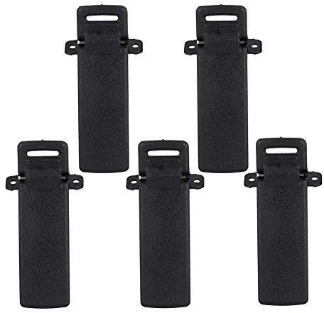Diyeeni Tragbare Gürtelklammer, 5 Stück, langlebig, Walkie-Talkie-Clip, kompatibel mit Baofeng UV-5R / UV-5RA / UV-5RB / UV-5RC / UV-5RD / UV-5RE / UV-5RE Plus TH-F8