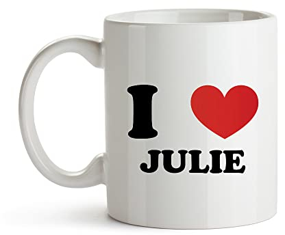 CADEAUX.COM - Mug Personnalisé En Céramique - I Love Prénom ou Message - Résiste Au Micro-ondes Et Lave Vaisselle - Idée Cadeau Personnalisé Avec Prénom ou Message