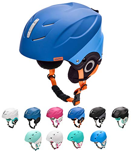 meteor Casco da Sci Invernale e da Snowboard per Bambini, Giovani e Adulti Regolabile Ski Helmet per Gli Sport Invernali, Skate e Alpinismo (S 53-55 cm, Blu Navy/Blu)