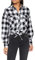 Urban Classics Chemise à Carreaux pour Femme, Noir/Blanc, 3XL Große Größen Extra Tall