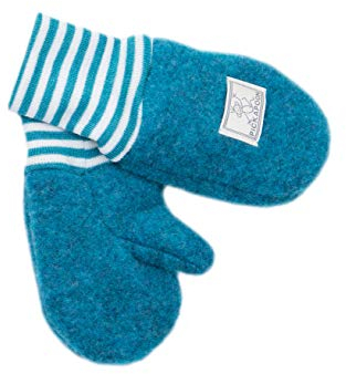 PICKAPOOH Baby und Kinder Bio-Fleecehandschuhe, Petrol, Gr. 3 (bis 4 Jahre)