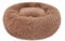 Hundebett Katzenbett Flauschig Rund aus Plüsch - Donut Kuscheliges Hundekissen Hundekorb Waschbar S/M/L/XL/XXL für Kleine, Mittelgroße und Große Hunde, Katzen und Andere Haustiere (S-40cm, Braun)
