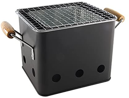 Mini Barbecue | 18 x 15,5 x 15,5 cm | Mit Griffen