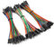 Chanzon 120pcs 10cm Header Jumper Wire Dupont Cable Line Connector Assorted Kit Set (Male Female M-M M-F F-F) Solderless Multicolor for Arduino Raspberry pi Electronic Breadboard Protoboard PCB Board