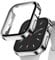 Recoppa 2 Stück Apple Watch Schutzhülle 40mm, wasserdichte Hülle mit Displayschutz aus Glas für Apple Watch Series 6/SE/5/4, Silber*2