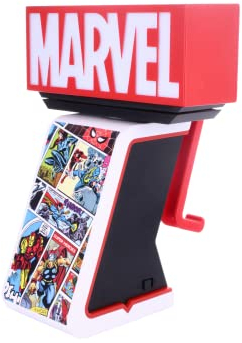 Cableguys Gaming-Figur Ikon Light Marvel Logo - Zubehör Halterung für Controller oder Smartphone - Kabel und USB-Anschlüsse