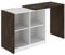 Amazon Brand - Movian Boss extendable desk with bookcase, Dark Oak-white, 83x44x76cm (LxWxH)