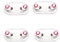4 x magnetischer Brillenhalter, Edelstahl, Mini-Sonnenbrillenhalter, 12 Farben, Fledermausform, Ausweishalter (Gold)