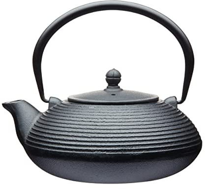 La Cafetière Teiera Giapponese in Ghisa, 900 ml, con Infusore, 5 Tazze, Nero