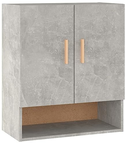 vidaXL Wandschrank Hängeschrank Lagerschrank Bücherschrank Schrank Aufbewahrungsschrank Wohnzimmer Schlafzimmer Betongrau 60x31x70cm Holzwerkstoff