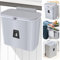 GOYADA 7L Poubelle Cuisine Suspendue, 25 x 23.7 x 13 CM Poubelle Murale Cuisine avec Couvercle Coulissant, Poubelle Cuisine à Accrocher pour Voiture Placard Cuisine Salle de Bain - Gris