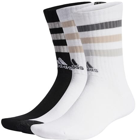 adidas 3s CRW Bold 3p Calzini, Bianco/Nero/Bianco, XS Unisex-Adulto