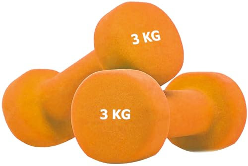 G5 HT SPORT Unisex – Erwachsene 1 Paar Hanteln mit 3 kg Lenkerpaar, 2 x 3 kg, Da 0.5 a 6 Kg Coppia O Singolo