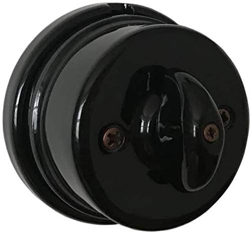 Interrupteur Rotatif pour installations à Vista, 250 V. Blanc e Noir (Napoleone Noir)