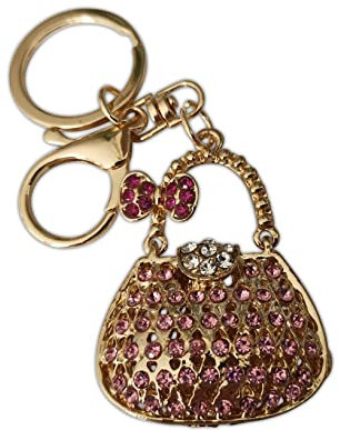Eillwin Lovely Handbag Keyring for Girls & Women Crystal Shinning Keychain