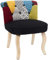 THE HOME DECO FACTORY Sessel aus Patcwork Eleonor, Birke, Mehrfarbig, Einheitsgröße