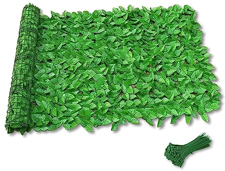 Künstliche Efeublatt-Sichtschutzzaun-Abschirmungsrolle, 1 m x 3 m, Gartenabschirmung für Gartenzaun, Hecke, Wanddekoration, UV-geschützt und verblasst nicht zaun sichtschutz(Color:2x6m/6.56x19.69ft