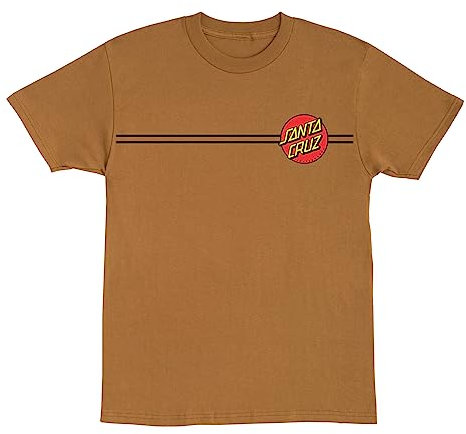 SANTA CRUZ Herren S/S T-Shirt Classic Dot Skate T-Shirt, Brauner Zucker, X-Large