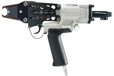 Woodpecker C7 pneumatische Schweine-Ringpistole, 15 Gauge, pneumatische Schweine-Ring-Polierpistole, 27 mm Innenkrone, 9 mm-10 mm Verschlussdurchmesser, Zaunzange, Schweineringhefter für Gabionen