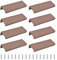 MOROBOR Fingerkantenzug, 8 verdeckte Griffe, moderner Stil, Schubladengriff, rechtwinklig, Aluminiumlegierung, unsichtbarer Griff, Kleiderschrankgriff für Schrank, Hardware, Schublade, 100 mm, Braun