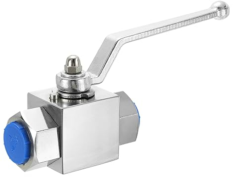 PATIKIL Hydraulischer Kugelhahn 2-Wege 1 NPT Innengewinde Hochdruck Kugelhahn 4568 PSI(31.5 MPa) Hydraulisches Absperrventil Kohlenstoffstahl für Wasser Öl