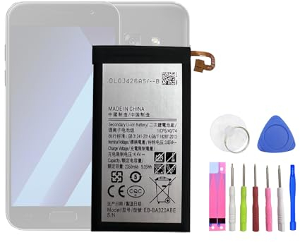 HIGHAKKU Ersatzakku Batterie EB-BA320ABE kompatibel mit Samsung Galaxy A3 2017 SM-A320 with Tools