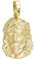 JC Trauringe Gold Anhänger Jesuskopf in Echt 585 Gold klassische, schlichte Jesus Christus Kopf Goldanhänger Goldschmuck Unisex Herren Schmuck Kettenanhänger in Gelbgold inkl. Schmucketui 8592