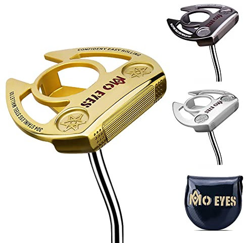 OUZBEM Golf Clubs Push Rod 304 Soft Iron Casting Professional Golf Push Rod Magic Eye Women Man Right Handed Golf Putters (gold) vision