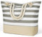 flintronic Sac de Plage pour Femmes, Sac Fourre-tout en été, Grand Sac à Bandoulière avec Poignée en Corde pour la Plage, Les Vacances, Les Achats et Les Voyages