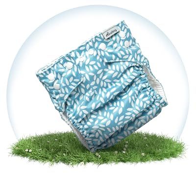 Hinzling Stoffwindel Überhose Newborn (Malibu Blue) – Größenverstellbar & langlebig aus recyceltem Polyester – Weiche Passform & zu zuverlässige Abdichtung