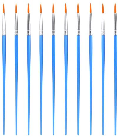 Acrylic Paint Brushes Set - Flat and Pointed Tip Artist Brushes for Detailed Artwork, Drawing - Reusable Nylon Hair Brushes