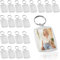 20Stks Transparenter Fotorahmen Schlüsselring, Acryl Foto Insert Schlüsselbund, Doppelseitiger Blanko Foto Schlüsselanhänger, Einrastbarem Bild Schlüsselbund mit Spaltring für Freunde Familie Geschenk