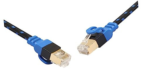 OSALADI Cavo Ethernet Cat7 Ad Alta Velocità Da 10 Cavo Lan Schermato Doppio Da 0 5 M Cavo Ethernet in Fibra A Maglie Per Router Server Stampante