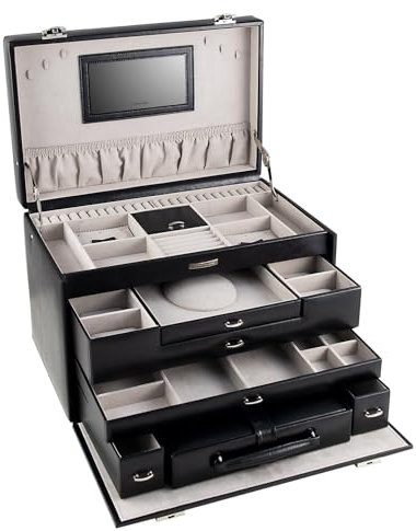 FrIEDrICH/23 Friedrich23 Schmuckkoffer Jumbo aus Leder schwarz