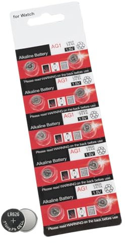 Piles Boutons, Piles Rondes | Pack varié de Batteries Longue durée 1,55 V,10x Petites Piles Bouton AG1 AG4 pour calculatrices, appareils auditifs, chronomètres