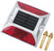 Luces solares de 6 LED para muelle de cubierta, aluminio ABS, impermeables, lámpara para advertencia, seguridad en la entrada, camino, camino, piscina, patio, valla, hogar, camino, escaleras, jardín