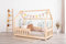Generisch Hausbett, Bodenbett, Kinderbett Meli 90x200 mit Rausfallschutz und Lattenrost ohne Matratze