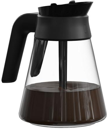 Jarra de repuesto de vidrio de 6 tazas compatible con cafeteras Ninja CF080, CF080C, CF080CCO, CF080A, CF080Z, CF080Q, CF080W, CF081, CF081C, CF082