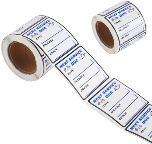 GORGECRAFT 250 Stück Ölwechsel Aufkleber Klar Transparent 5x5cm PET Entfernbare Service Erinnerungsaufkleber Auto Wartung Windschutzscheiben Etiketten Klare Windschutzscheiben Aufkleber Für Autos OHN