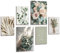LAVEMA Bilder Wohnzimmer Poster Set Eukalyptus Ästhetische Wanddeko (ohne Bilderrahmen) Wandbilder Blätter Pflanzen Grün Natur Beige Modern Aesthetic Skandinavisch Floral