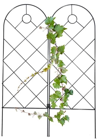 Obelisk Rankhilfe Metall Rostoptik, 58x20cm Rankhilfe Für Gurken Im Topf, Stabile Pflanzenstütze, Wiederverwendbare Garten Pflanzenstütze, Die Zusätzlichen Wachstumsraum Für Pflanzen Bieten