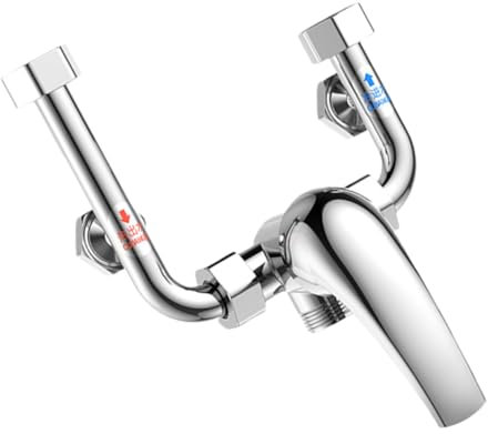 QUMIIRITY Válvula de Ducha u Shape Fría Instalación Zincado Accesorio Calentador de Agua Eléctrico Compatible Ducha