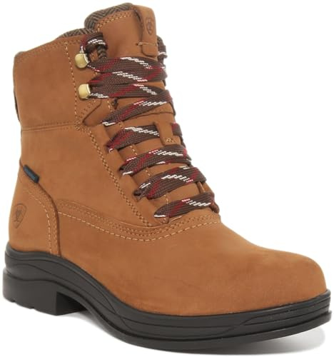 ARIAT Harper H2O Women's Plaid Lining Padded Collar Ankle Boots (Brown, UK 3.5)